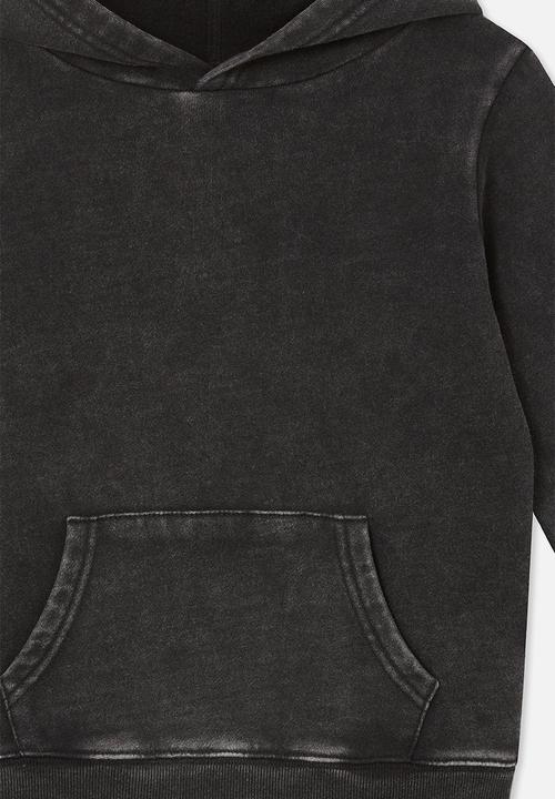 Cotton On - Milo hoodie - black snow wash