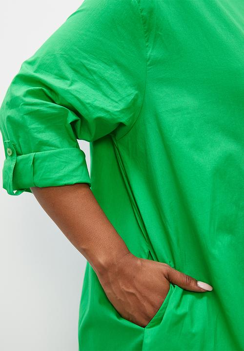 Superbalist - Shirt dress with pockets - green