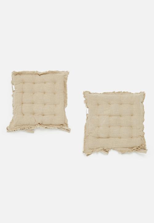 H&S - Outdoor seatpad set of 2 - white
