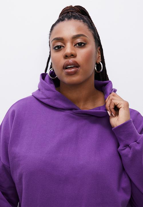 Blake - Crop hoodie - purple