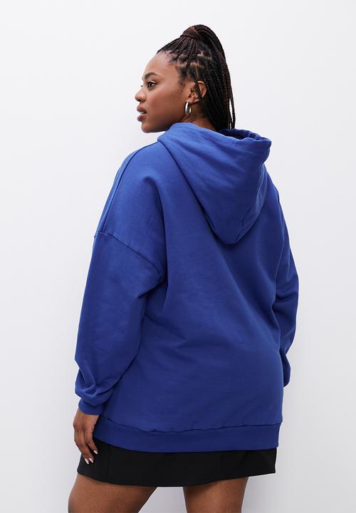 Blake - Graphic slouch hoodie - cobalt