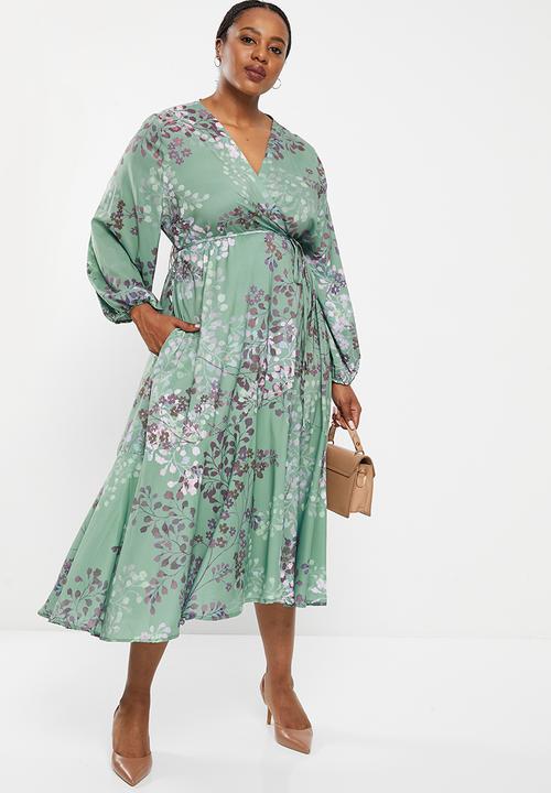 AMANDA LAIRD CHERRY - Plus compass dress - sage