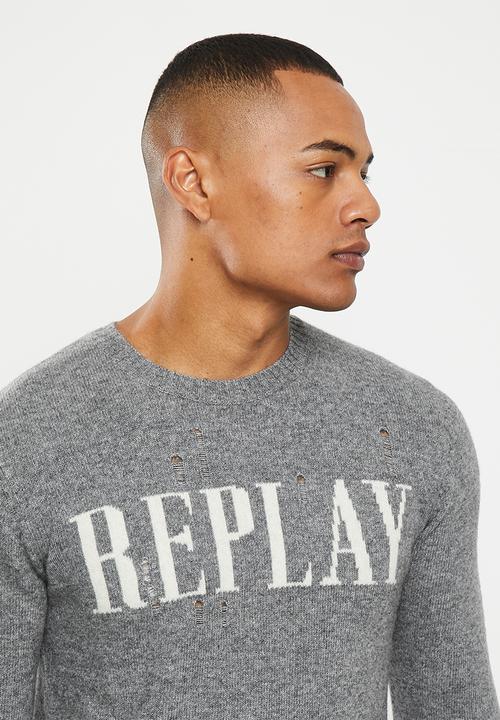 Replay - Maglia sweater - iron melenge 