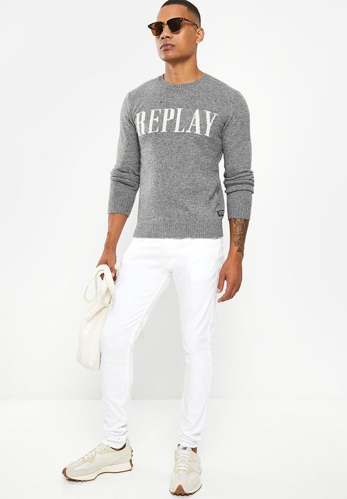 Replay - Maglia sweater - iron melenge 