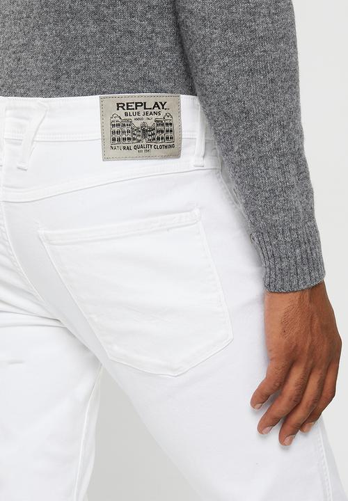 Replay - Pantalone super slim - white