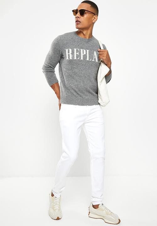 Replay - Pantalone super slim - white