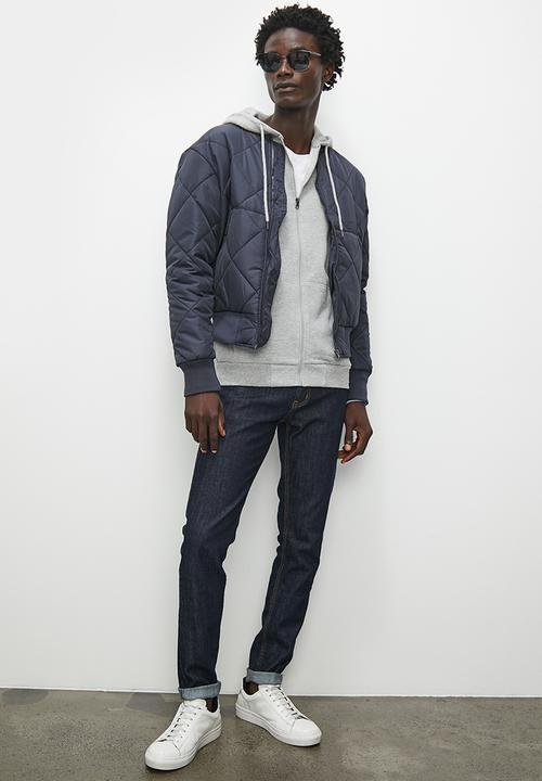 Superbalist - Noel basic zip through hoodie - grey melange