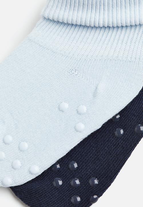 H&M - 3-Pack anti-slip-socks - navy blue/light blue