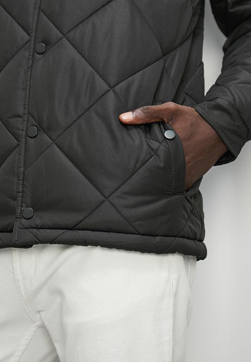 Superbalist - Rowley quilted utility field jacket - black