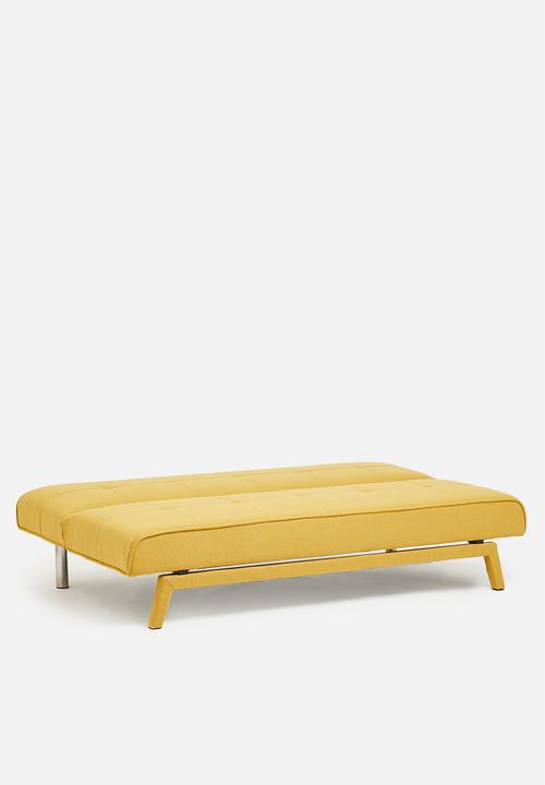 Sixth Floor - Alara 3 seater sofa bed - butter yellow
