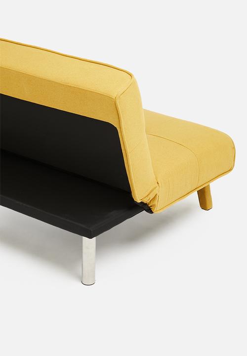 Sixth Floor - Alara 3 seater sofa bed - butter yellow