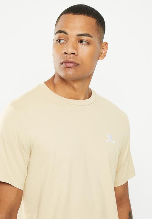 Converse - Converse go-to embroidered star chevron tee - stone