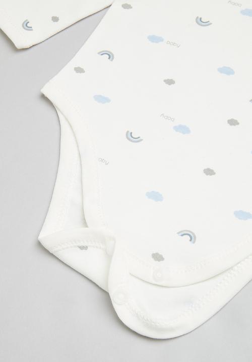 Pop Candy - Baby printed bodyvest - white