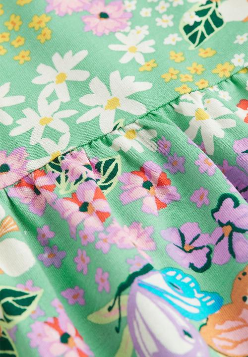 H&M - Patterned jersey dress - light green/floral