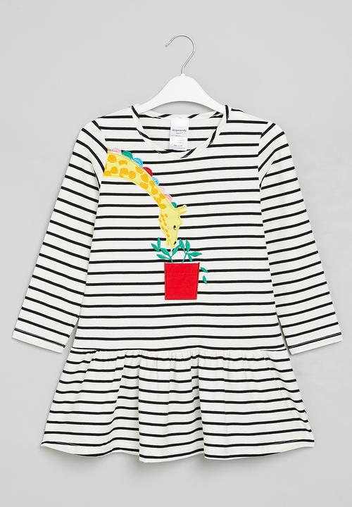 Pop Candy - Stripe dress - black & white