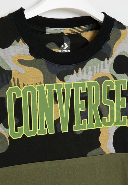Converse - Cnvb blocked camo short sleeve tee - converse utility