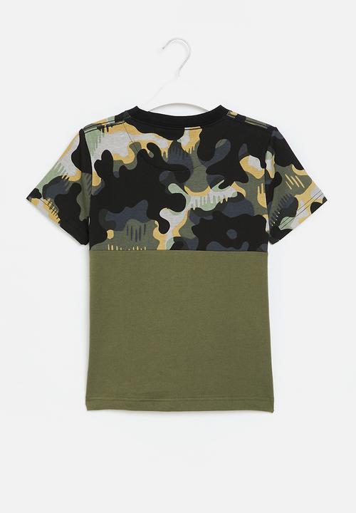 Converse - Cnvb blocked camo short sleeve tee - converse utility