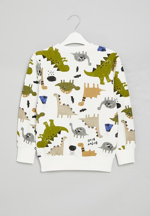 Pop Candy - Dino sweatshirt - white & green