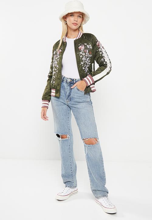 Superdry. - Vintage suikajan bomber - dark grey green