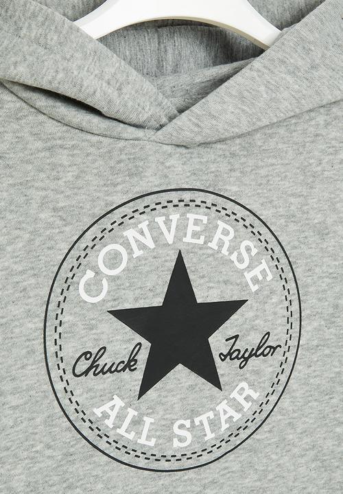 Converse - Cnvb fleece ctp core po hoodie - dk grey heather