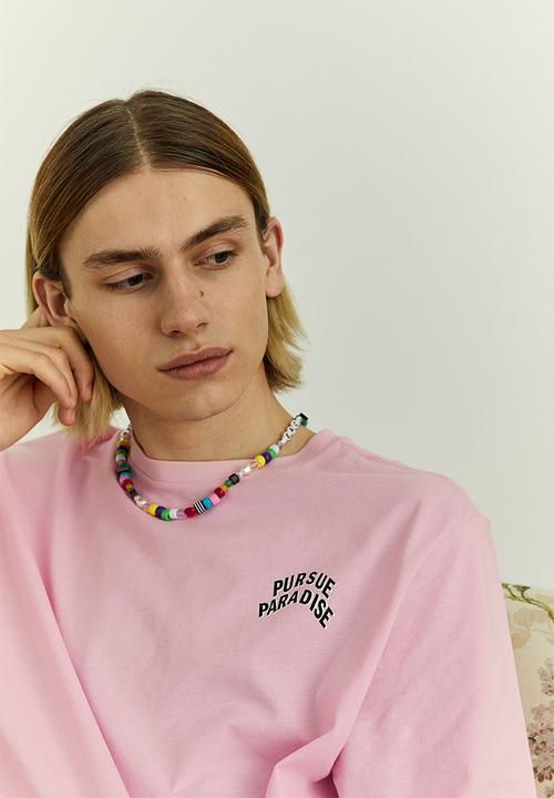H&M - Regular fit printed T-shirt - light pink/pursue paradise
