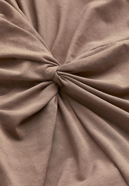 H&M - Mama draped jersey dress - mole 