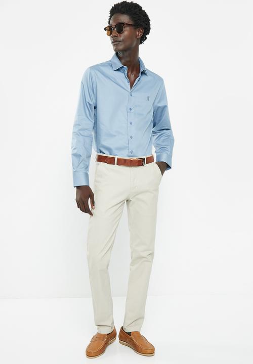 Pringle of Scotland - Long sleeve tailored shirt - blue