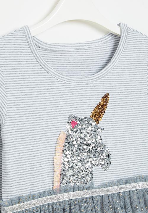 Pop Candy - Unicorn dress - grey