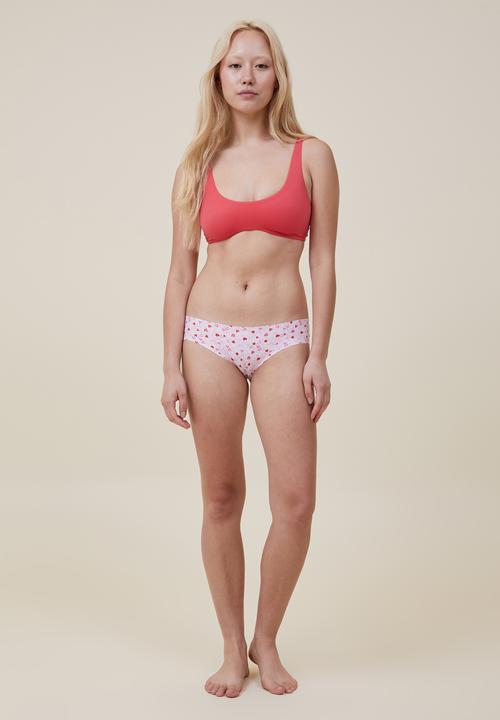 Cotton On - The invisible bikini brief - scattered hearts pink