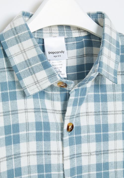 Pop Candy - Check shirt - blue