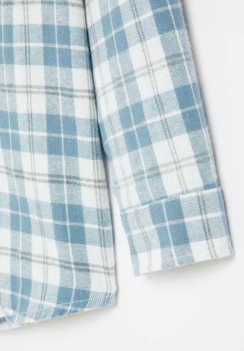 Pop Candy - Check shirt - blue