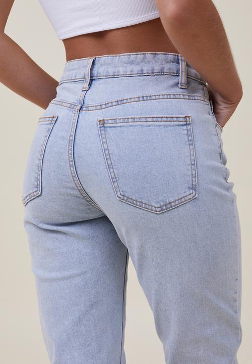 Cotton On - Stretch mom jean - foam blue