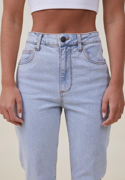 Cotton On - Stretch mom jean - foam blue
