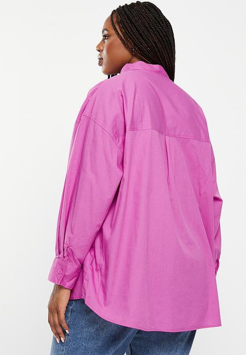 Cotton On - Curve dad shirt - magenta