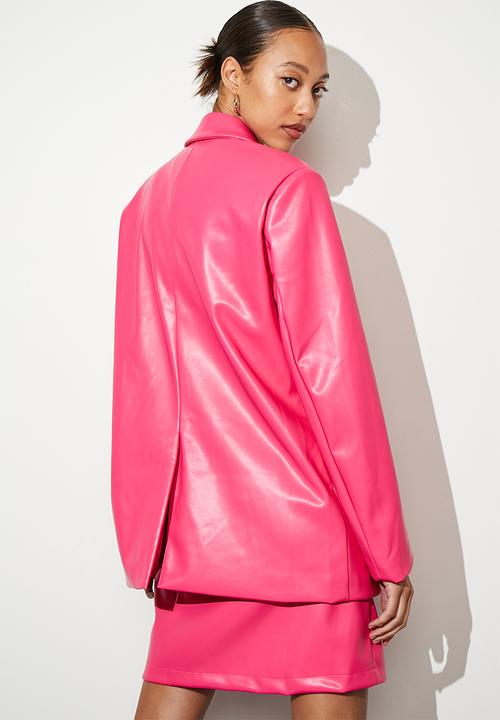 Superbalist - Co-ord pu blazer - cerise