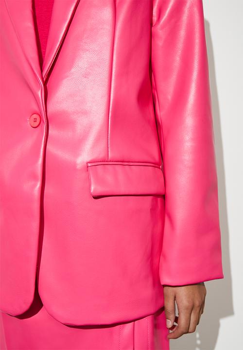 Superbalist - Co-ord pu blazer - cerise