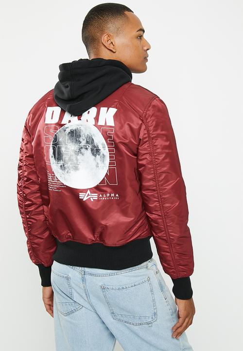 Alpha Industries - Ma-1 vf dark side reflective print - burgundy
