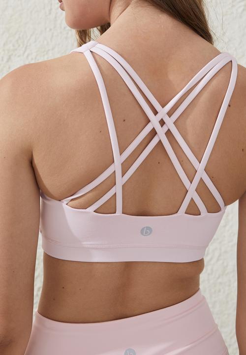 Cotton On - Strappy sports crop - blushing bride