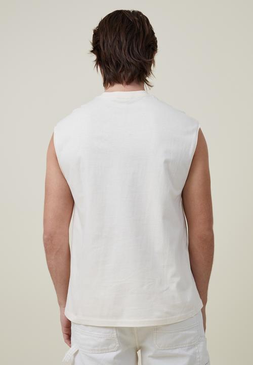 Cotton On - Oversized graphic muscle - bisque/rodeo city