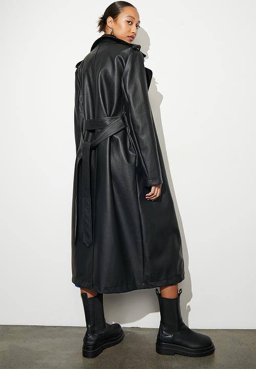Superbalist - Pu trench - black
