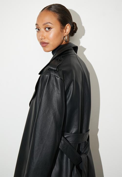 Superbalist - Pu trench - black