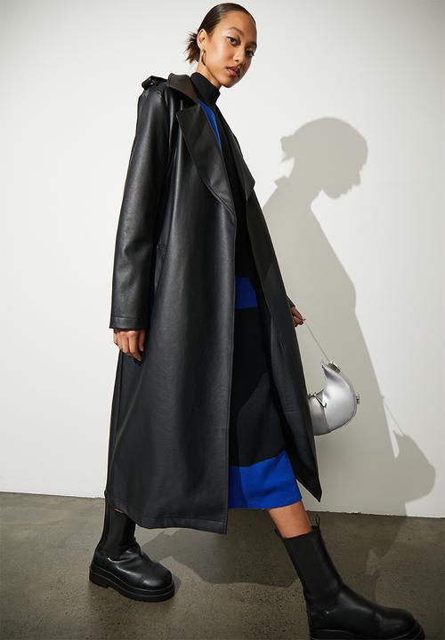 Superbalist - Pu trench - black