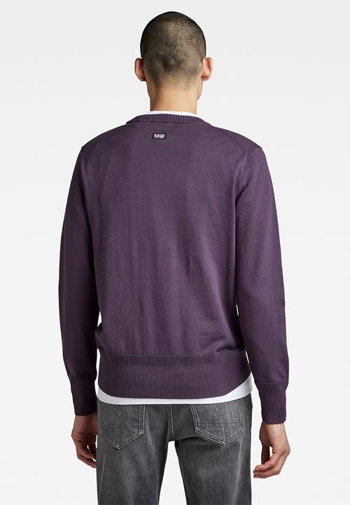 G-STAR - Premium core r knit - carbonne purple