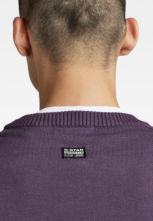 G-STAR - Premium core r knit - carbonne purple