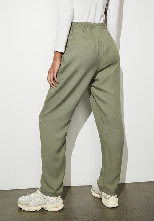 Superbalist - Twill tapered trouser - olive