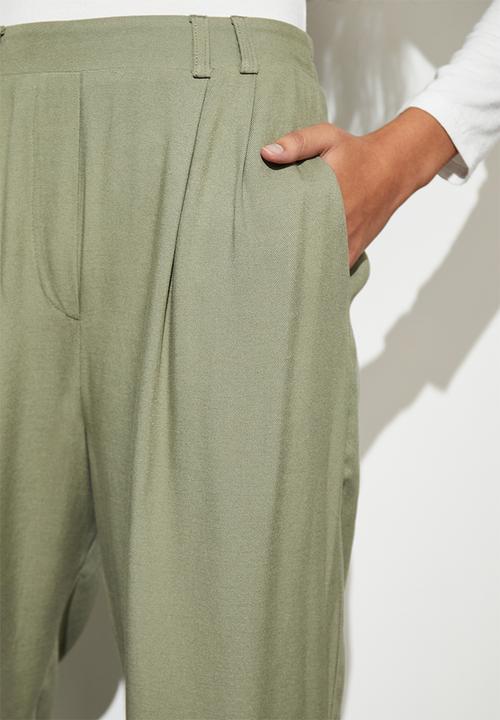 Superbalist - Twill tapered trouser - olive