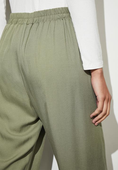 Superbalist - Twill tapered trouser - olive