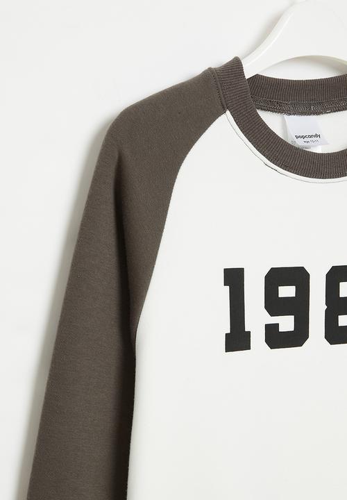 Pop Candy - Boys sweatshirt - white/charcoal