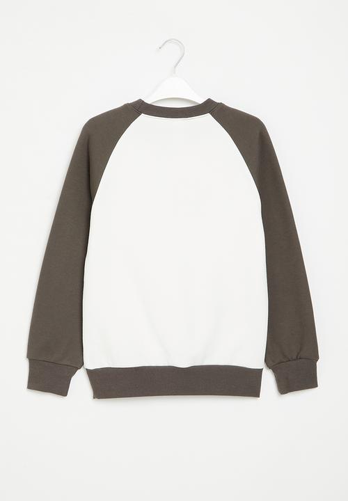 Pop Candy - Boys sweatshirt - white/charcoal