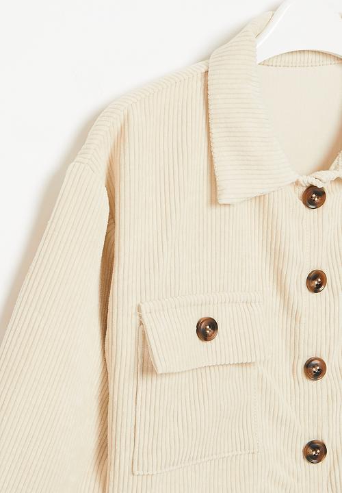 Pop Candy - Girls crop shacket - ecru